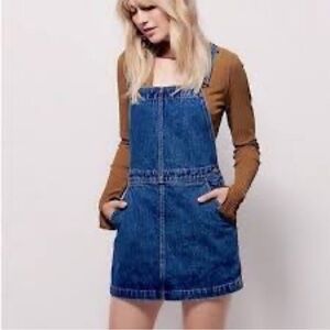 Free People Denim Overall Dress